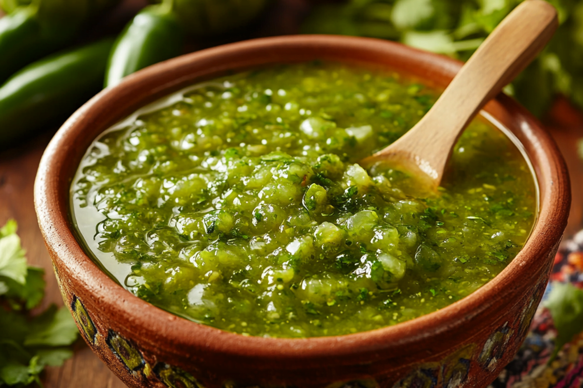 What is Mexican green salsa made of