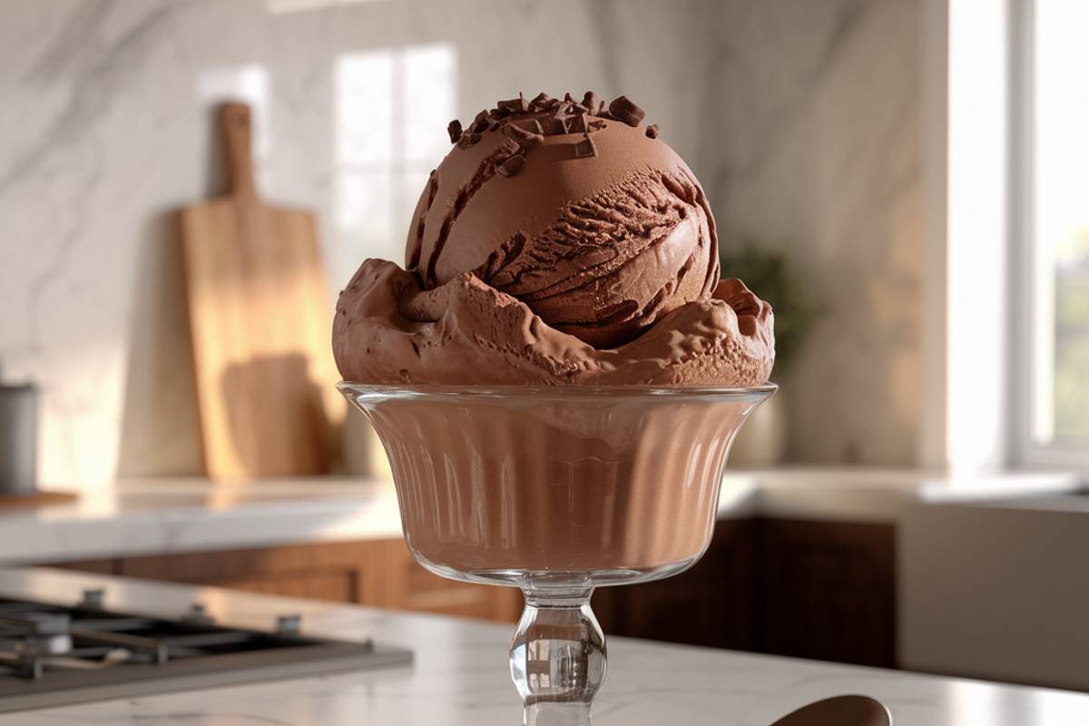 chocolate ice cream scoop