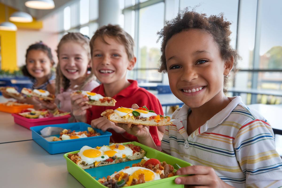 breakfast pizza for schools made by Felicity Recipes