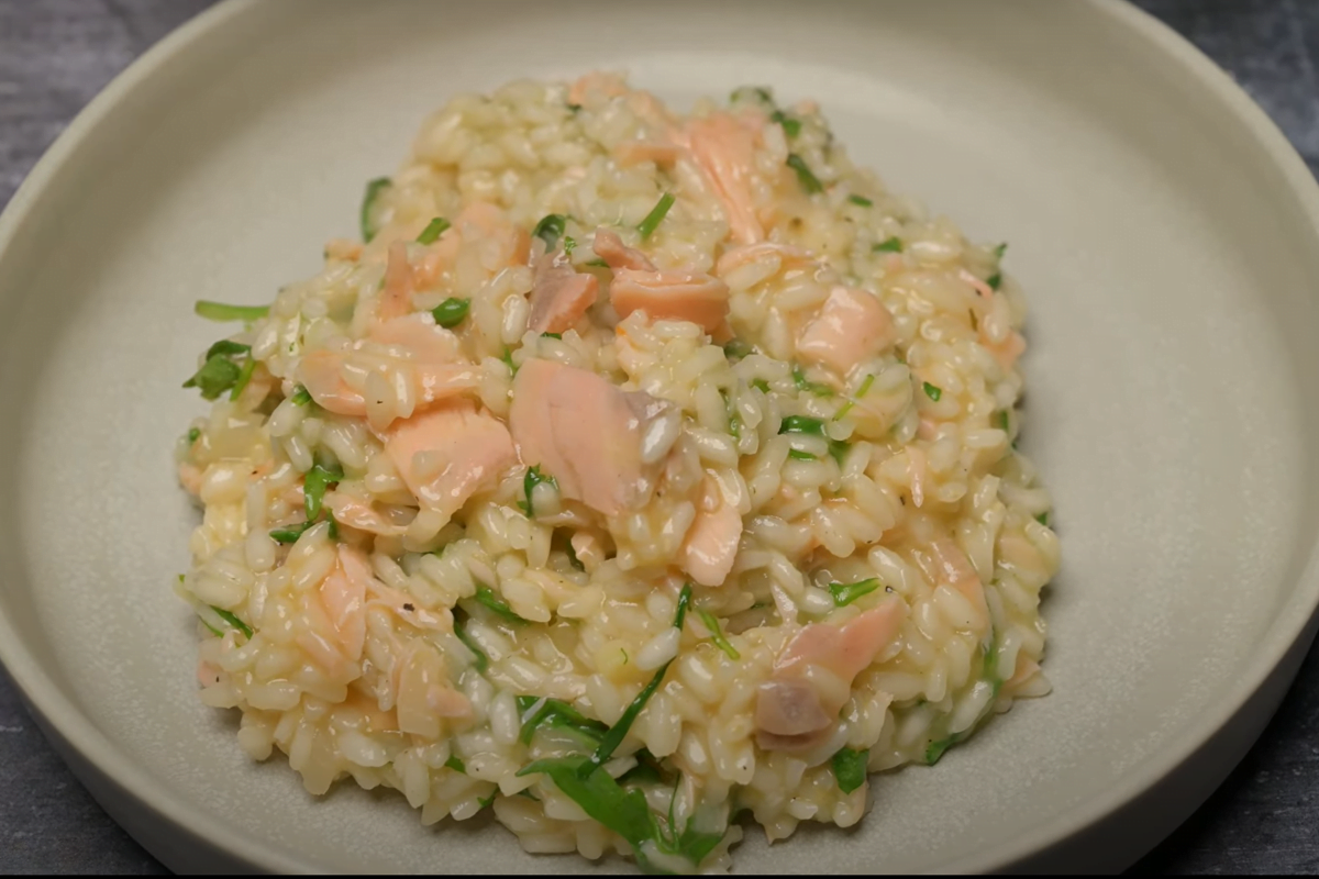 sicilian salmon risotto