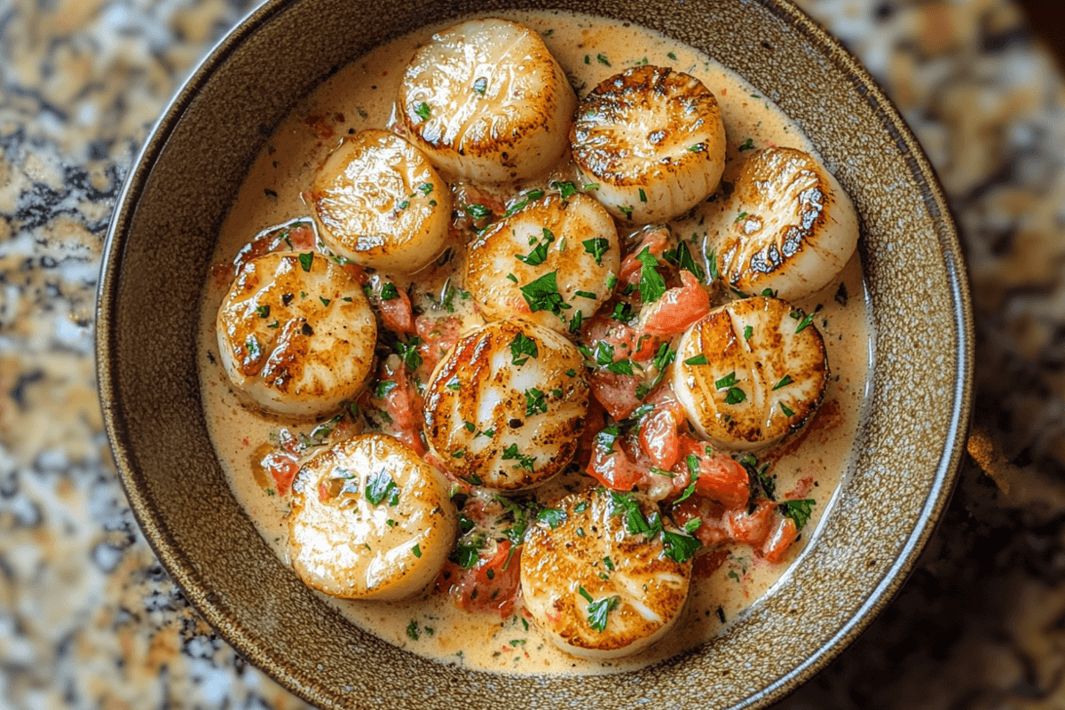Felicity_recipes._Golden-seared_scallops_served_in_a_rich_creamy_sauc