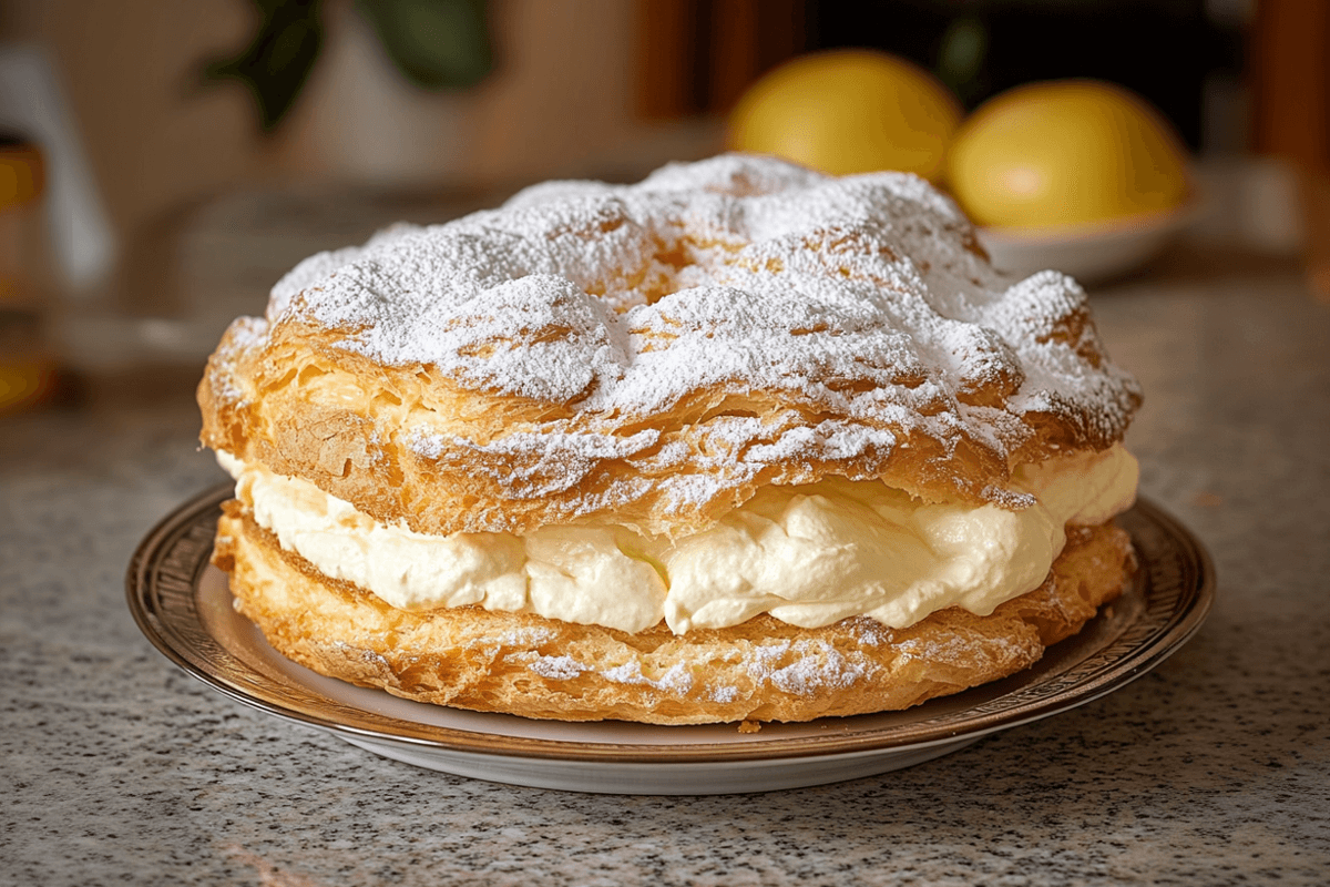 felicity_recipes_Polish_Karpatka_Cake_consisting_of_two_layers